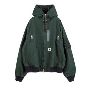 Куртка Sacai x Carhartt WIP Washed Duck Hooded Blouson 'Green'