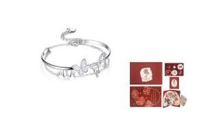 Медный браслет для женщин CLARKIA FLOWER, серебро