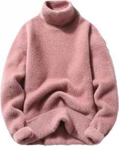 Мужской зимний свитер из шерсти, теплый, slim fit