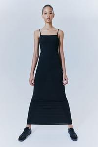 Облегающее платье в рубчик H&M, черный