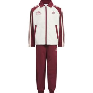 Детский баскетбольный спортивный костюм Casual Sportswear SS25 из ткани Woven, 2 предмета Adidas Originals, белый/темно-красный