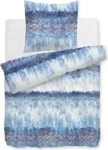 Постельное белье из сатина HnL Blue Refined Fedde 155x220 см