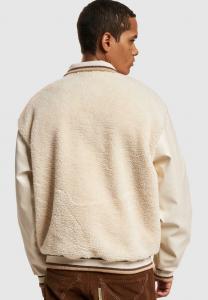 Куртка-бомбер Og Teddy College Karl Kani, кремовый белый