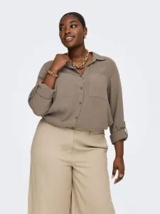Блузка на пуговицах Only Carmakoma, Walnut