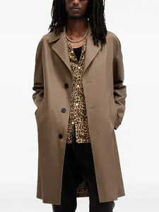 Пальто Montell Mac на пуговицах Allsaints, коричневый