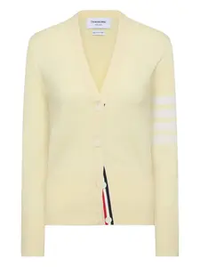 Кардиган с V-образным вырезом THOM BROWNE, желтый
