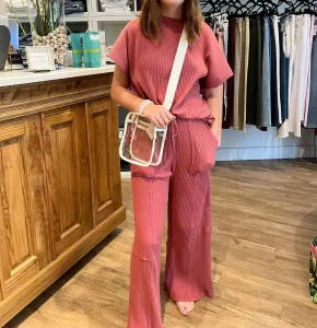 Комплект домашней одежды Bella в цвете марсала Blumin