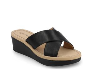 Сандалии Journee Biara Wedge Sandal, черный