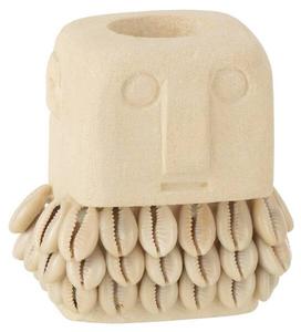 Подсвечник J-LINE Lise, 7x9x7 см цвет natürliche