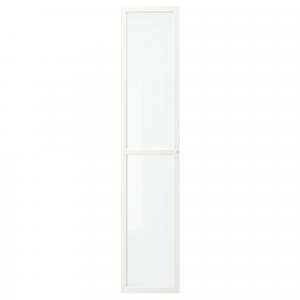 Дверь книжного шкафа OXBERG IKEA, 40x192 см, белый/стеклянный