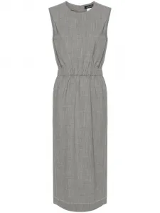 Платье миди с контрастной строчкой Fabiana Filippi, серый