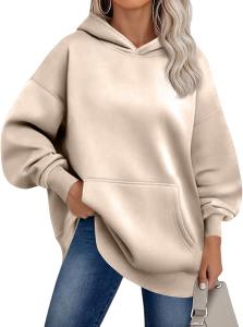 Женские толстовки с капюшоном, с длинным рукавом, свободные толстовки, осенние наряды, повседневные свитера 2000 года, зимняя одежда с карманами Generic, Khaki