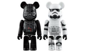 BE@RBRICK STAR WARS Star Wars Darth Vader & Stormtrooper Black Warrior & Stormtrooper 2 Pack Set Blister Packs 100% 7cm