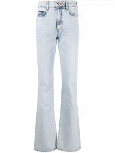 Philipp Plein расклешенные джинсы с завышенной талией, синий