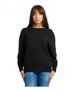 Черный шерстяной свитер с круглым вырезом. Gaã«Lle Paris, черный