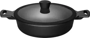 Черная кастрюля Fair Cooking с крышкой - ø 28 см Sola