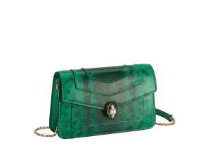 Кошелек Serpenti forever chain Bvlgari, зеленый