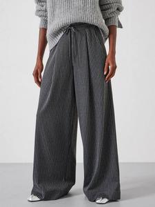 Пинстрайп джоггеры с широкими штанинами HUSH, Grey/Multi