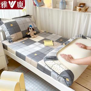 Yalu Простыня на резинке 90х190 см, хлопок, цвет Building Block Radio - Coffee