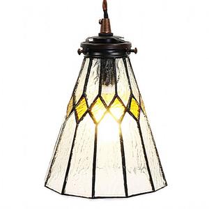 Подвесной светильник Clayre & Eef Tiffany Ø 15x115 см, прозрачное стекло, металл, круглый Clayre&Eef, прозрачный