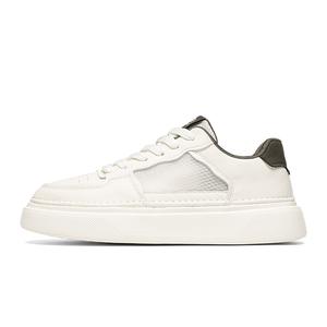 LINGPAO Низкие скейтерские кроссовки мужские бежево-зеленые, цвет Beige Green