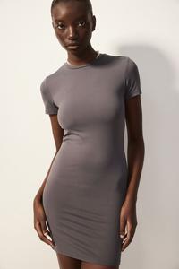 Платье-Футболка из микрофибры H&M, серый