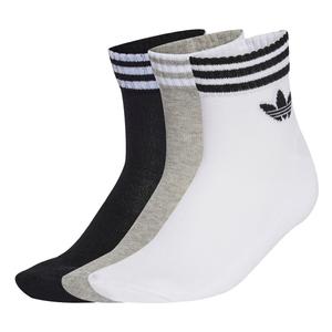 Носки ADIDAS ORIGINALS 3-Stripes Ankle 3 Pairs, mottled grey/Black/White