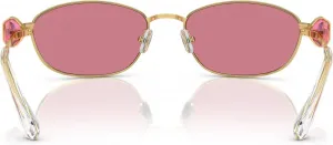 Женские солнцезащитные очки Swarovski Sk7010 овальной формы, Gold/Pink