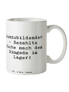 Кружка Приключения стажера с надписью на белом фоне Mr. & Mrs. Panda