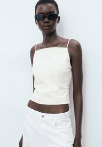 Топ Mango Top, Off White/Off-White