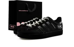 Superstar 2 Galaxy Star детские скейтерские кроссовки для подростков Adidas Originals, черный