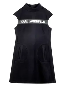 Платье с высоким воротником KARL LAGERFELD KIDS, черный