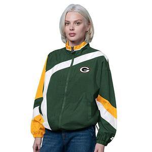 Ветровка женская green/gold green bay packers vintage 1st quarter full-zip Starter