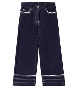 Джинсы с широкими штанинами Monnalisa, Blu Navy