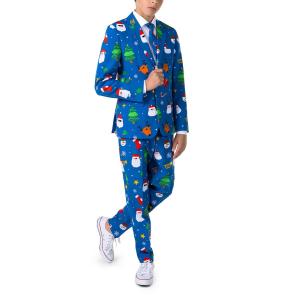 Праздничный костюм с курткой, брюками и галстуком OppoSuits, синий