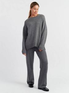 Джемпер из чистого кашемира с круглым вырезом Chinti & Parker, Mid Grey Melange