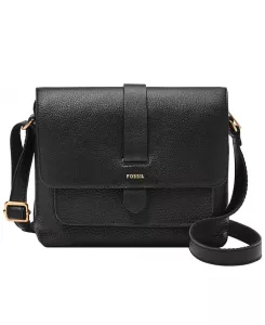 Кожаная сумка-кроссбоди Kinley Small Fossil, черный