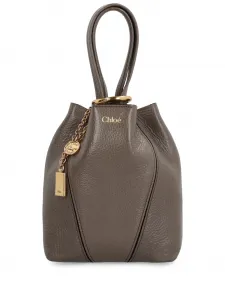 Маленькая сумка-тоут Spin Chloé, коричневый