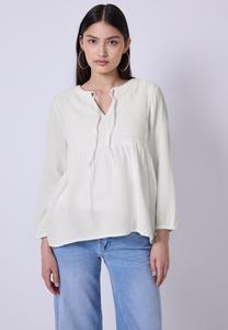 Блуза MIT STICKEREI Street One Studio, кремовый