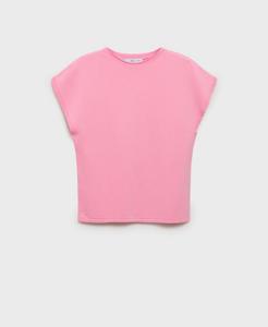 Женский свитер тонкой вязки с короткими рукавами MANGO, Pastel Pink