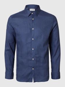 Рубашка на пуговицах классического кроя SELECTED, синий