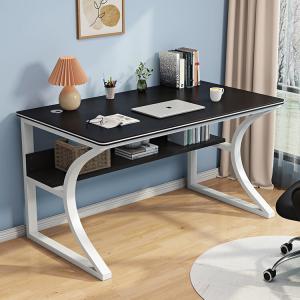 Компьютерный стол Xinmeikai 100x60x74 см для гейминга и стриминга, белая рама + черный в полоску