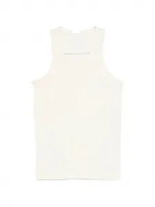 Светло-кремовый топ-майка LEMAIRE, нейтральный