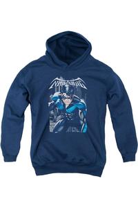 Батмен: Наследие. Детская толстовка с капюшоном Gildan, темно-синий