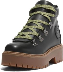 Женские походные ботинки Timberland Stone Street Mid на платформе со шнуровкой, Black Full Grain