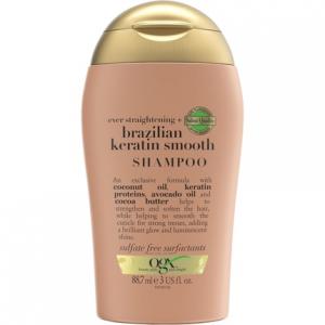 Шампунь Ever Straightening Brazilian Keratin Smooth в дорожном формате, 887 мл. Ogx