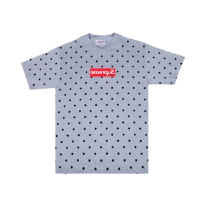 Футболка с логотипом Supreme x Comme des Garçons SHIRT, цвет Серый