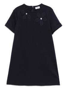 Il Gufo платье с цветочной аппликацией, синий