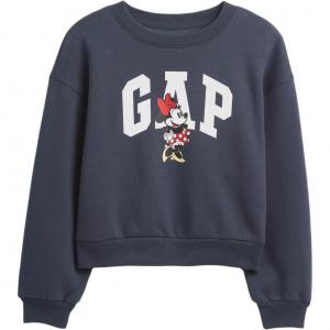 Детская толстовка с круглым вырезом, средней толщины GAP, темный синий