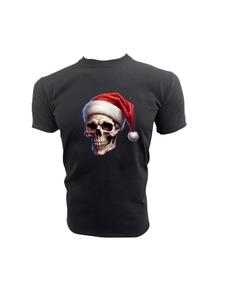 Футболка PAULGOS Herren T-Shirt, Totenkopf Weihnachten, черный